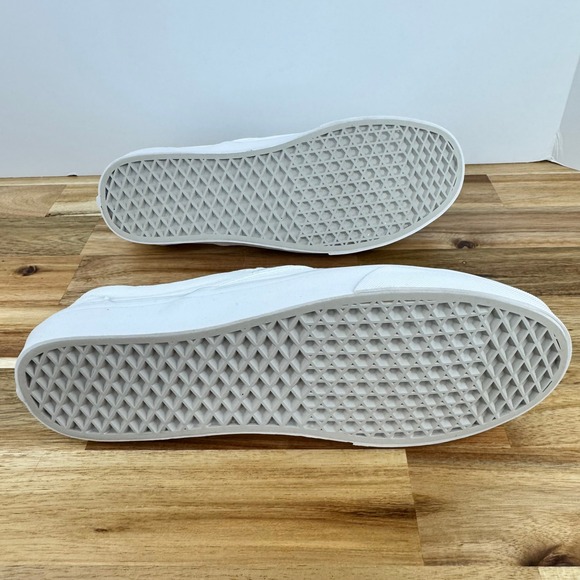 Vans Classic‎ Slip On Sneakers Canvas White Casual Skate Shoes Men's 13 - Picture 7 of 8